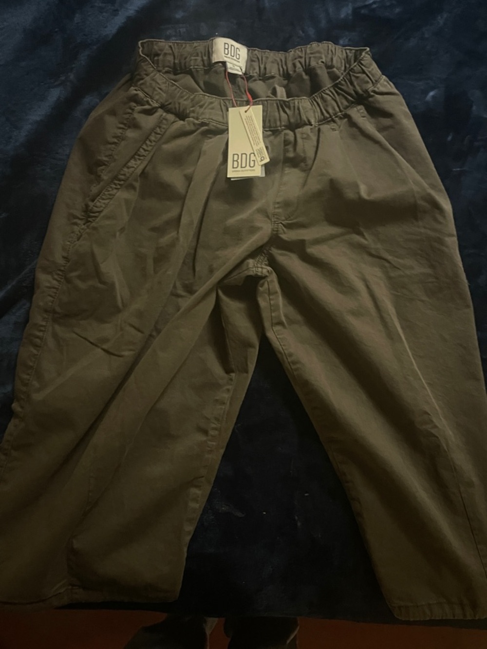 Urban Outfitters BDG Olive Green Elastic-Waist Chinos